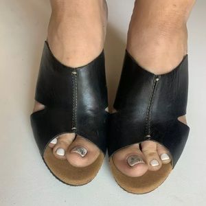 Clarks wedges size 7.5 black